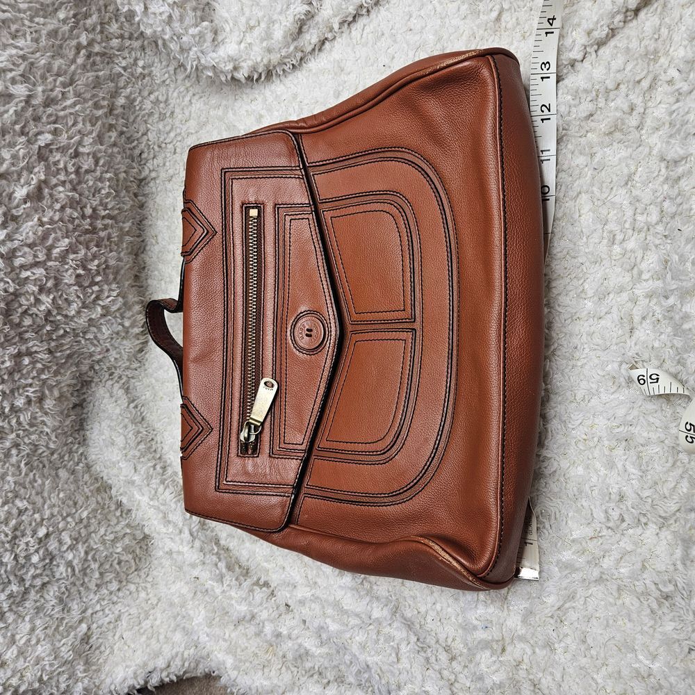 Marc Jacobs Vintage Brown Leather‎ Flap Satchel - Picture 11 of 13